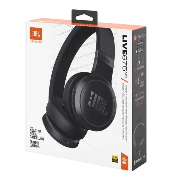 JBL Live 675NC Wireless True Adaptive Noise-cancelling On-Ear Headphones